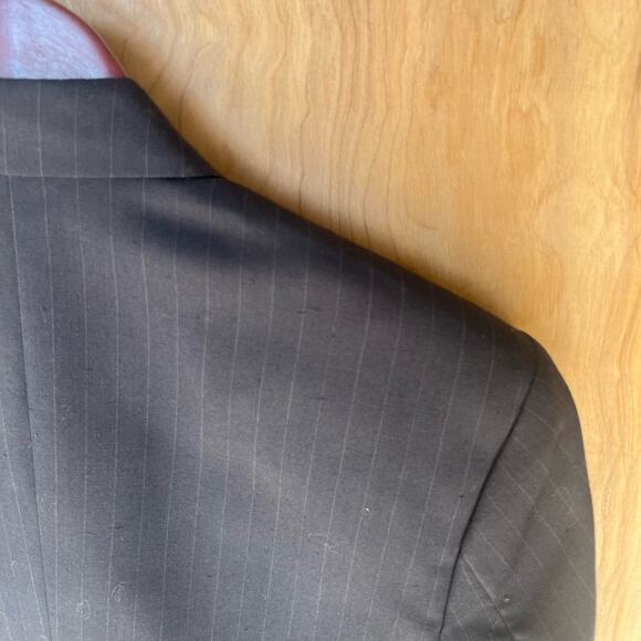 Vintage Carrol & Company Blazer 40S Pin Stripe Men's Sports Jacket 2 Button Glam - Picture 6 of 10